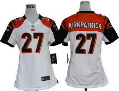 Women Nike Cincinnati Bengals 27# Dre Kirkpatrick White Nike NFL Jerseys