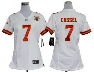 Women Nike Kansas City Chiefs 7# Matt Cassel White Nike NFL Jerseys