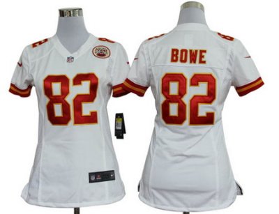 Women Nike Kansas City Chiefs 82# Dwayne Bowe White Nike NFL Jerseys