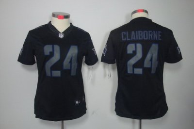 Women Nike NFL Dallas Cowboys #24 Morris Claiborne Black Jerseys[Impact Limited]