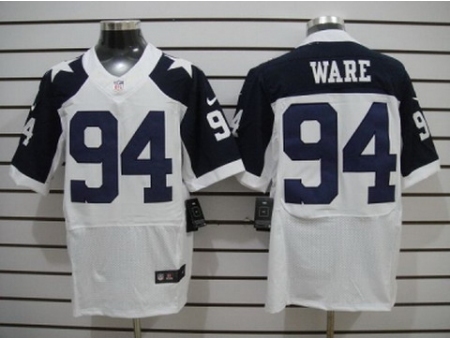 Nike Dallas Cowboys 94 DeMarcus Ware White Elite Thankgivings NFL Jersey