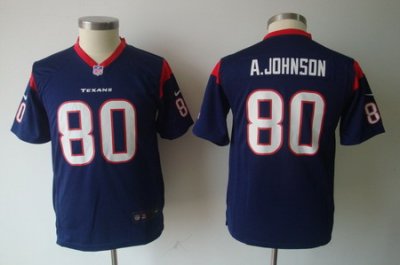 Youth Nike Houston Texans #80 Andre Johnson Blue Jerseys