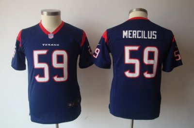 Youth Nike Houston Texans 59# Whitney Mercilus NFL Blue Jersey