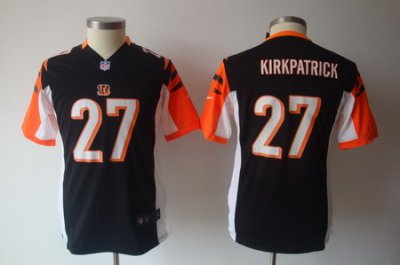 Youth Nike Cincinnati Bengals 27 Dre Kirkpatrick Black Game Jerseys