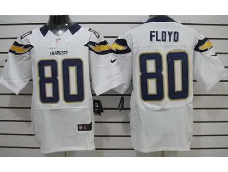 Nike San Diego Chargers 80 Malcom Floyd White Elite NFL Jersey