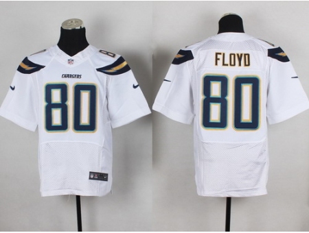 Nike San Diego Chargers 80 Malcom Floyd White Elite New NFL Jersey