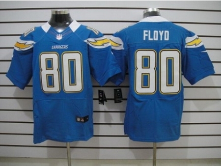 Nike San Diego Chargers 80 Malcom Floyd Light blue Elite NFL Jersey