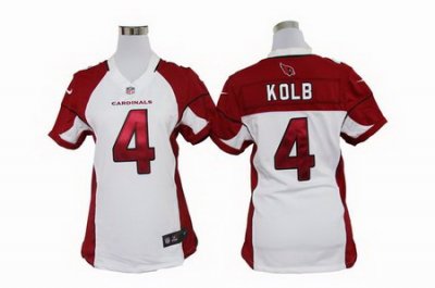 Women Nike Arizona Cardinals 4# Kevin Kolb White Jerseys