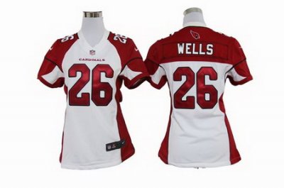 Women Nike Arizona Cardinals 26# Chris Wells White Jerseys