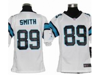 Youth Nike Carolina Panthers #89 Steve Smith white Jerseys