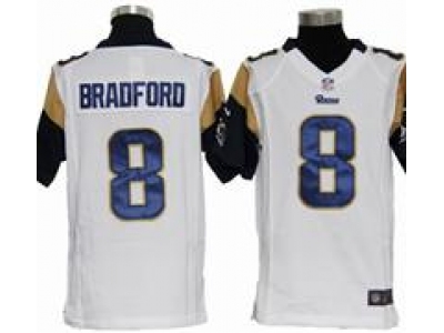 Youth Nike Youth St. Louis Rams #8 Sam Bradford white jerseys