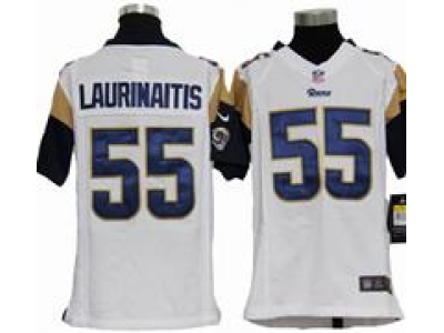 Youth Nike Youth St. Louis Rams #55 James Laurinaitis white jerseys