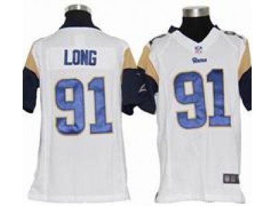 Youth Nike Youth St. Louis Rams #91 Chris Long white jerseys