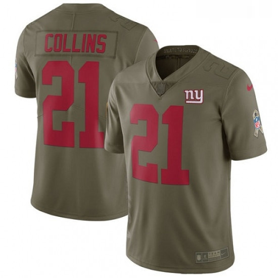 Mens Nike New York Giants 21 Landon Collins Limited Olive 2017 S