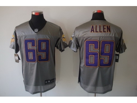 Nike Minnesota Vikings 69 Jared Allen Grey Elite Shadow NFL Jersey