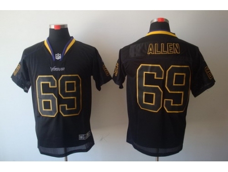 Nike Minnesota Vikings 69 Jared Allen Black Elite Lights Out NFL Jersey