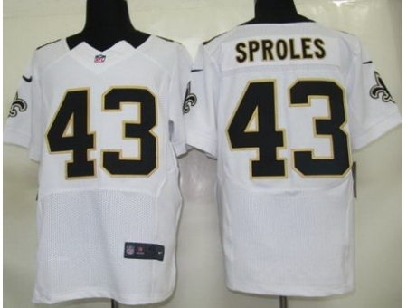 Nike New Orleans Saints 43 Darren Sproles White Elite NFL Jersey