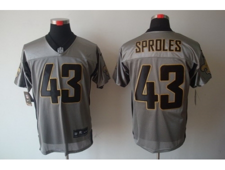 Nike New Orleans Saints 43 Darren Sproles Grey Elite Shadow NFL Jersey