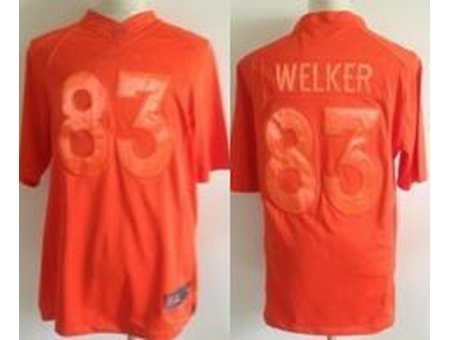 Nike Denver Broncos 83 Wes Welker Full Orange Limited NFL Jersey