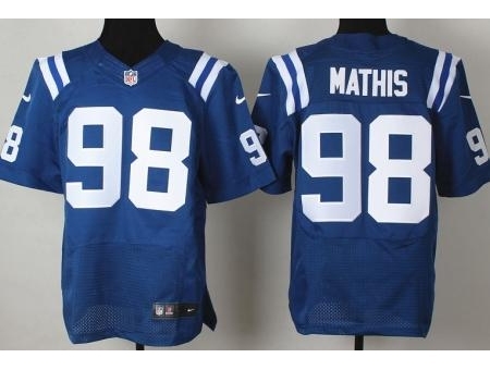 Nike Indianapolis Colts 98 Robert Mathis Blue Elite NFL Jersey