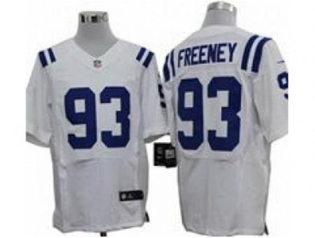 Nike Indianapolis Colts 93 Dwight Freeney White Elite NFL Jersey