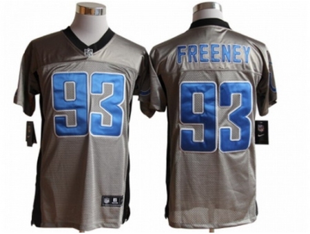 Nike Indianapolis Colts 93 Dwight Freeney Grey Elite Shadow NFL Jersey