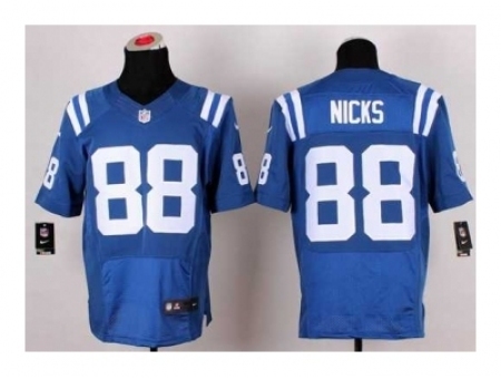 Nike Indianapolis Colts 88 Hakeem Nicks blue Elite Signed NFL Jersey