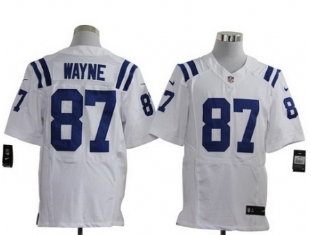 Nike Indianapolis Colts 87 Reggie Wayne White Elite NFL Jersey