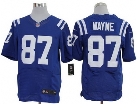 Nike Indianapolis Colts 87 Reggie Wayne Blue Elite NFL Jersey