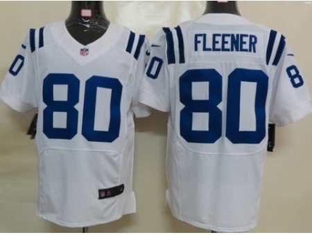 Nike Indianapolis Colts 80 Coby Fleener White Elite NFL Jersey