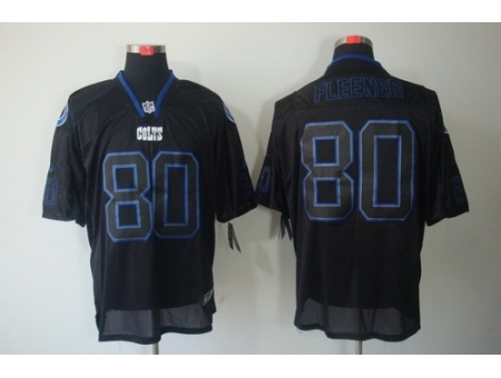 Nike Indianapolis Colts 80 Coby Fleener Black Elite Lights Out NFL Jersey