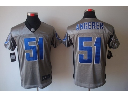 Nike Indianapolis Colts 51 Pat Angerer Grey Elite Shadow NFL Jersey