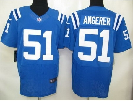 Nike Indianapolis Colts 51 Pat Angerer Blue Elite NFL Jersey