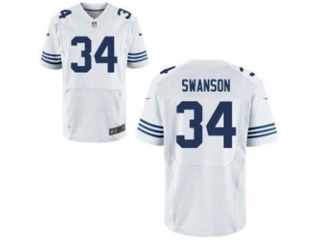 Nike Indianapolis Colts 34 Daxton Swanson White Elite NFL Jerseys