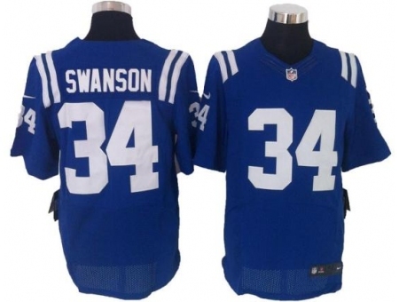 Nike Indianapolis Colts 34 Daxton Swanson Blue Elite NFL Jerseys