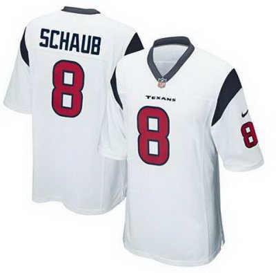 Youth Houston Texans 8# Matt Schaub Game White Jersey