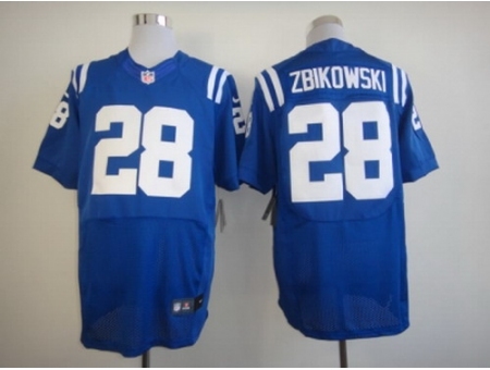 Nike Indianapolis Colts 28 Tom Zbikowski blue Elite NFL Jersey