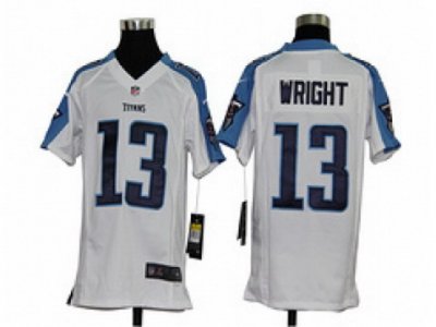 Youth Nike NFL Tennessee Titans #13 Kendall Wright White Jerseys