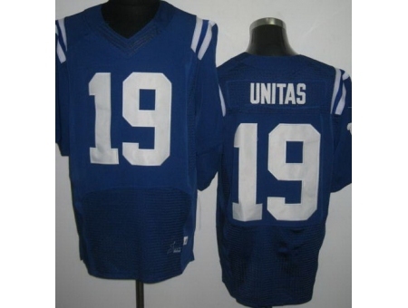 Nike Indianapolis Colts 19 Johnny Unitas Blue Elite NFL Jersey