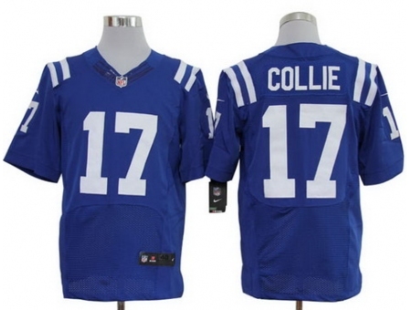 Nike Indianapolis Colts 17 Austin Collie Blue Elite NFL Jersey