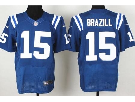 Nike Indianapolis Colts 15 LaVon Brazill Blue Elite NFL Jersey