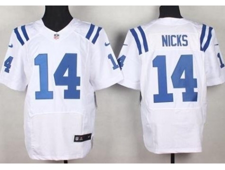 Nike Indianapolis Colts 14 Hakeem Nicks White Elite NFL Jersey