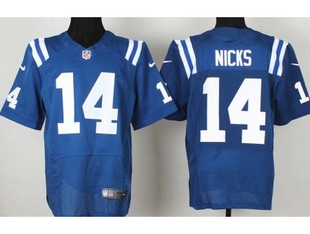 Nike Indianapolis Colts 14 Hakeem Nicks Blue Elite NFL Jersey