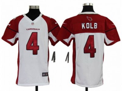 Nike Youth NFL Arizona Cardinals #4 Kevin Kolb White Jerseys