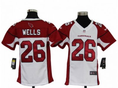 Nike Youth NFL Arizona Cardinals #26 Chris Wells White Jerseys