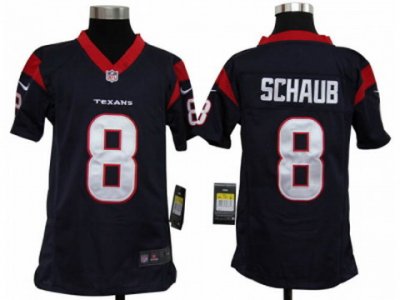 Nike Youth NFL Houston Texans #8 Matt Schaub Blue Jerseys