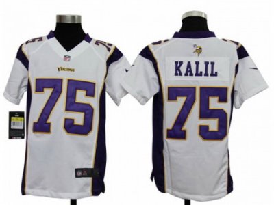 Nike Youth NFL Minnesota Vikings #75 Matt Kalil White Jerseys