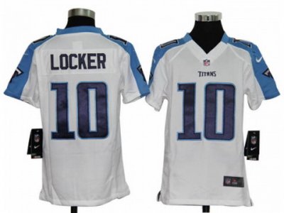 Nike Youth NFL Tennessee Titans #10 Jake Locker White Jerseys