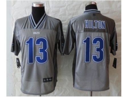 Nike Indianapolis Colts 13 T.Y. Hilton Grey Vapor Elite NFL Jersey