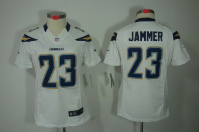 Women Nike San Diego Chargers #23 Quentin Jamme White Color[NIKE LIMITED Jersey]